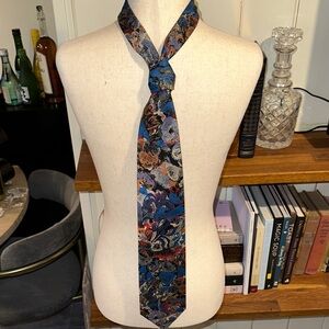 Vintage Multicolor Floral Men's Tie